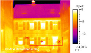 Thermographische Gebäudeanalyse – Thermobild